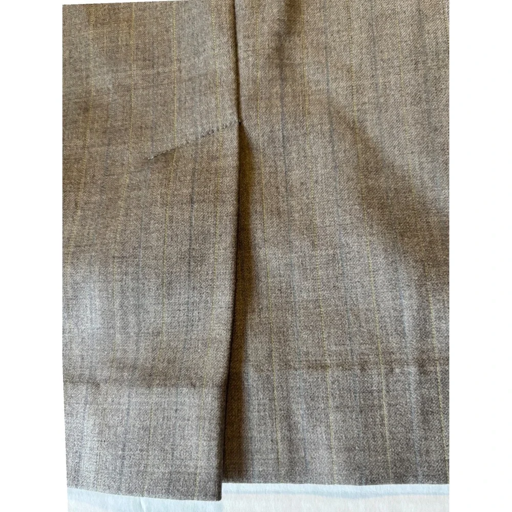 Travis Ayers Woman Gray Pinstripe‎ Pencil Skirt Size 16W Lined Work Office Wear